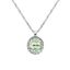 Foto de Gargantilla de oro blanco, 16 brillantes 0,1ct. y zafiro verde. 0,75ct.