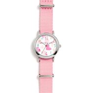 Foto de Reloj analógico corazones rosa 