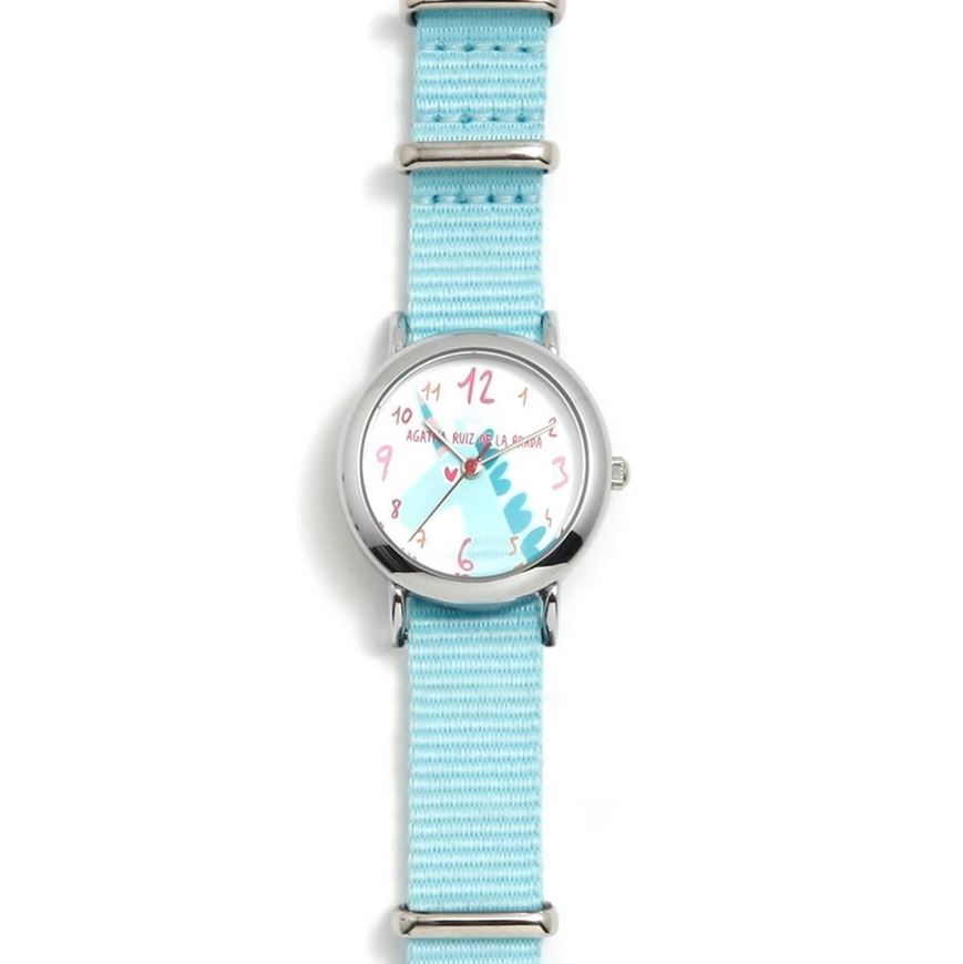 Foto de Reloj analógico unicornios turquesa