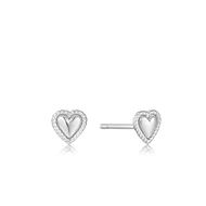 Picture of Pendientes corazón trenzado en plata
