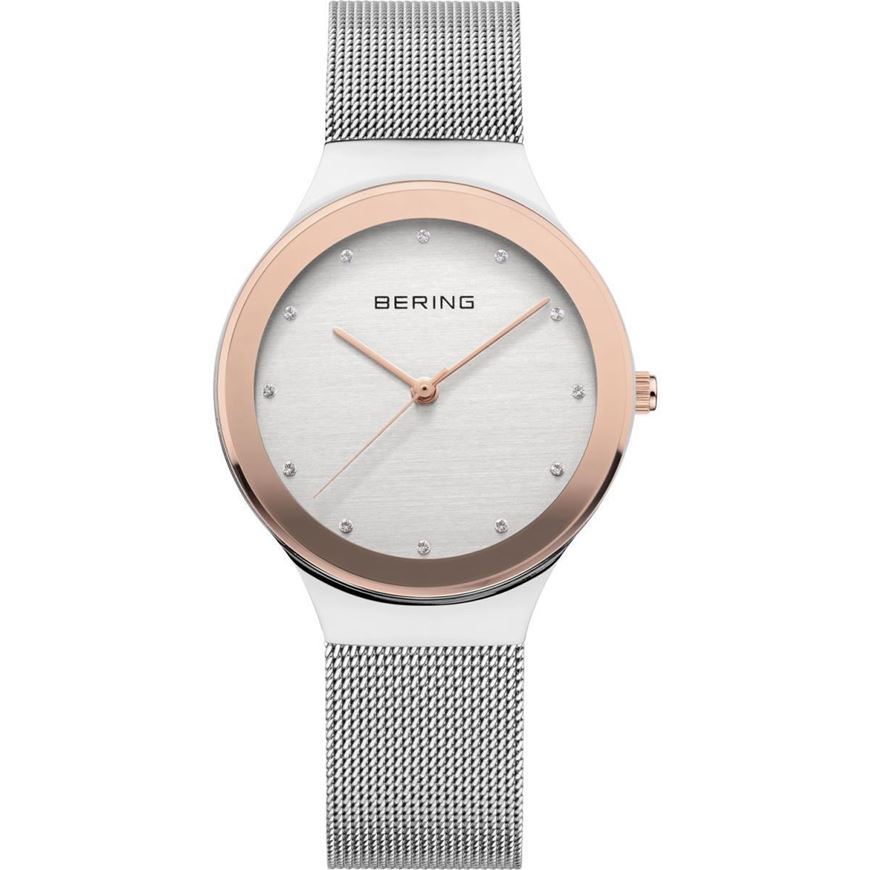 Foto de Reloj Bering mujer plateado y rosado clásico 34mm