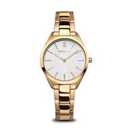 Foto de Reloj Ultra Slim esfera blanca y color tono oro 31mm