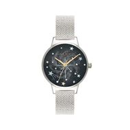 Foto de Reloj Olivia Burton de malla plateada con esfera midi celestial