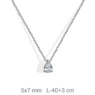 Foto de Collar de plata con circonita talla pera
