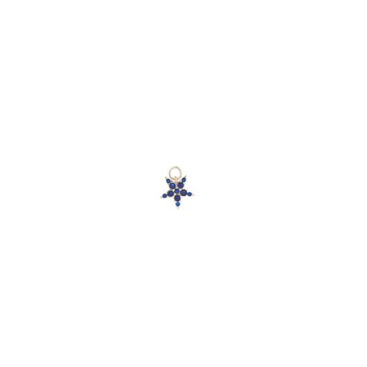 Foto de Charm Estrella de plata baño de rodio con circonitas azules