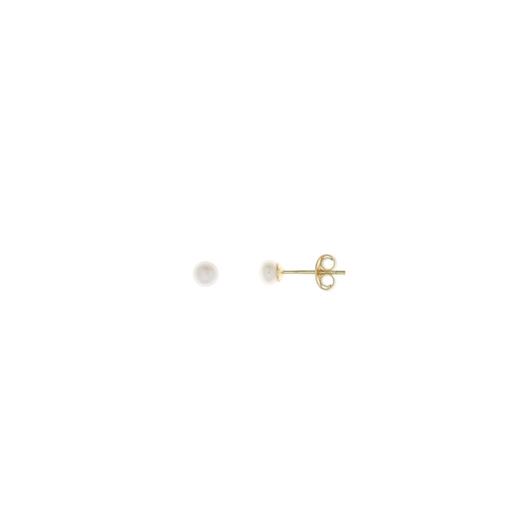Foto de Pendientes dorados con perla de agua dulce 4-5mm