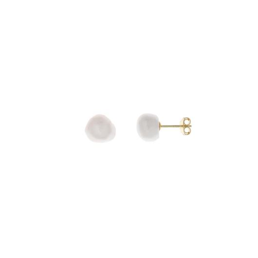 Foto de Pendientes de plata baño oro con perlas barrocas de agua dulce 9-10mm