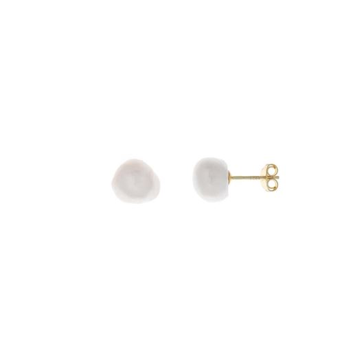 Foto de Pendientes de plata baño oro con perlas barrocas de agua dulce10-11mm
