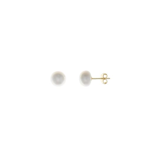 Foto de Pendientes de plata baño oro con perlas de agua 8-9mm