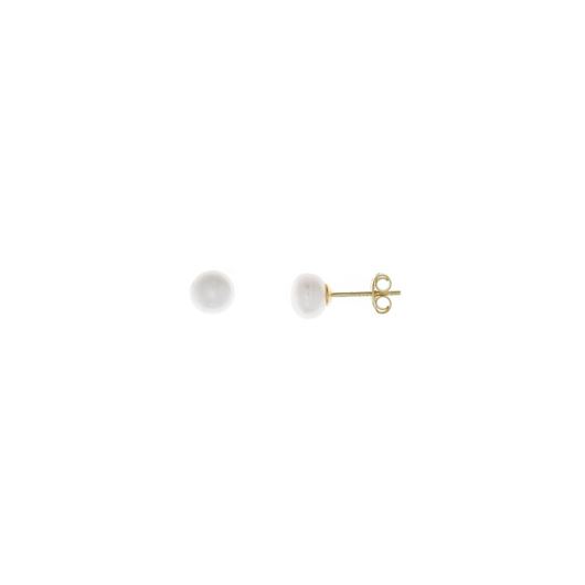 Foto de Pendientes dorados con perlas de agua dulce 6-7mm