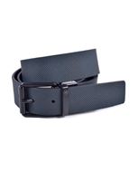 Foto de Cinturón reversible de piel azul/negro