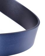 Foto de Cinturón reversible en piel de vacuno color negro/azul marino