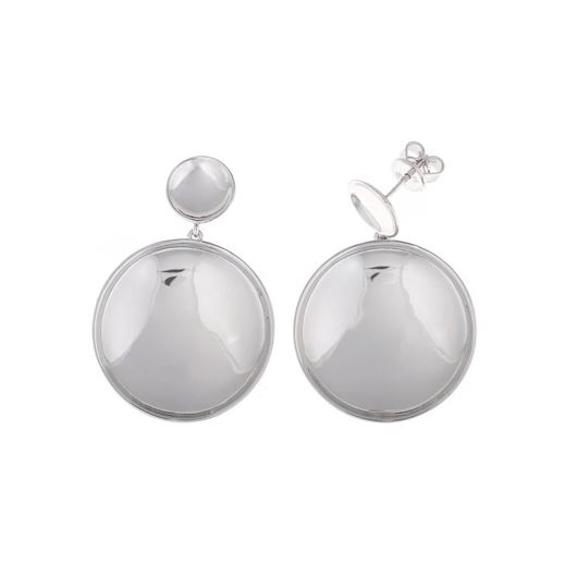 Foto de Pendientes de plata con circulos pulidos brillantes
