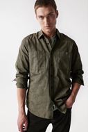 Foto de Camisa jacquard camuflaje verde caqui