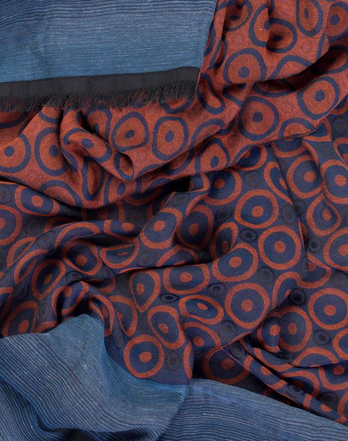 Picture of Foulard estampado círculos azul y teja