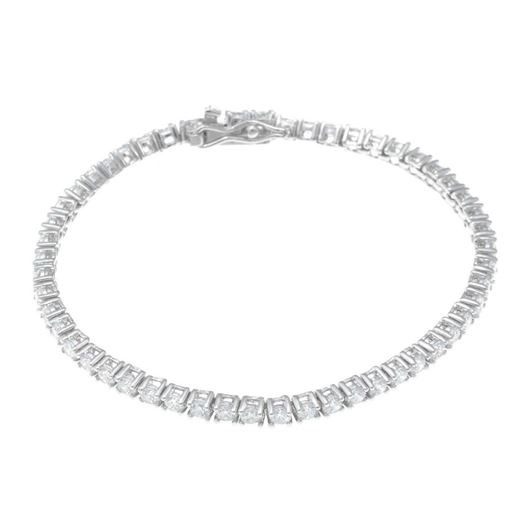 Picture of Pulsera riviere de plata baño rodio con circonitas