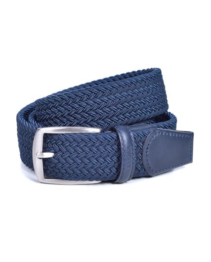 Foto de Cinturón trenzado elástico azul marino