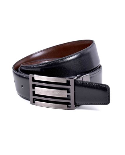 Picture of Cinturón clásico reversible marrón oscuro y negro