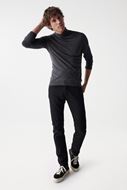 Foto de Pantalón vaquero negro slim fit