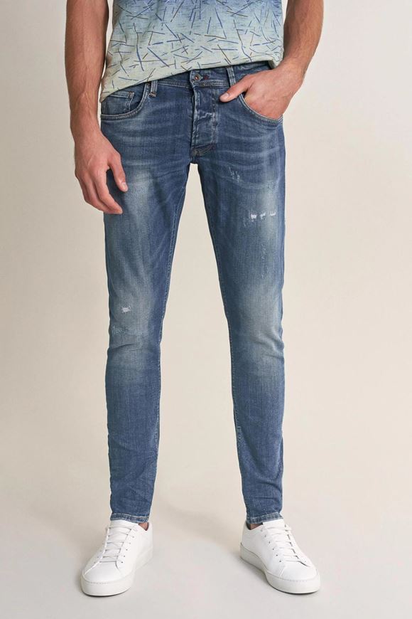 Foto de Pantalón vaquero azul medio efecto desgastado Skinny fit