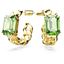 Foto de Pendientes Millenia medio aro color verde con baño tono oro