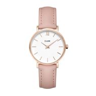 Foto de Reloj de mujer Minuit Leather en rosado y correa de cuero rosa 
