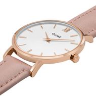 Foto de Reloj de mujer Minuit Leather en rosado y correa de cuero rosa 