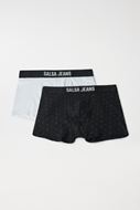 Foto de Pack calzoncillos boxer Salsa Jeans blanco y negro