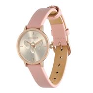 Foto de Reloj Signature Abeja 28mm ultra slim correa piel rosa empolvado