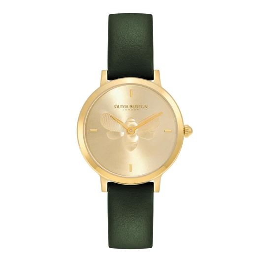 Picture of Reloj Signature Abeja 28mm ultra slim correa piel verde