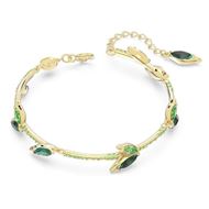 Foto de Pulsera Dellium Bambú color verde y baño tono oro