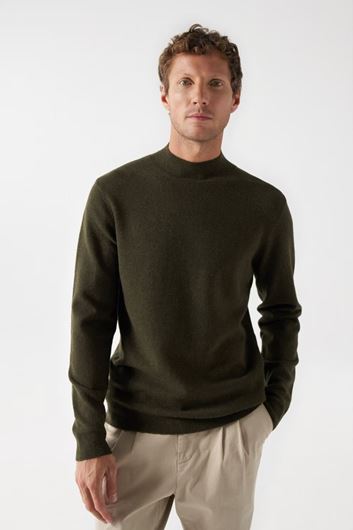Picture of Jersey de lana color verde caqui 