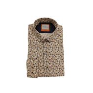 Foto de Camisa beige con estampado floral multicolor