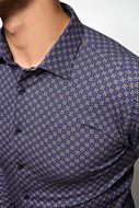 Picture of Camisa Kent manga larga estampado mosaico azul y beige