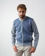 Foto de Chaqueta combinada de cremallera en punto de lana mezcla `tipo bomber´