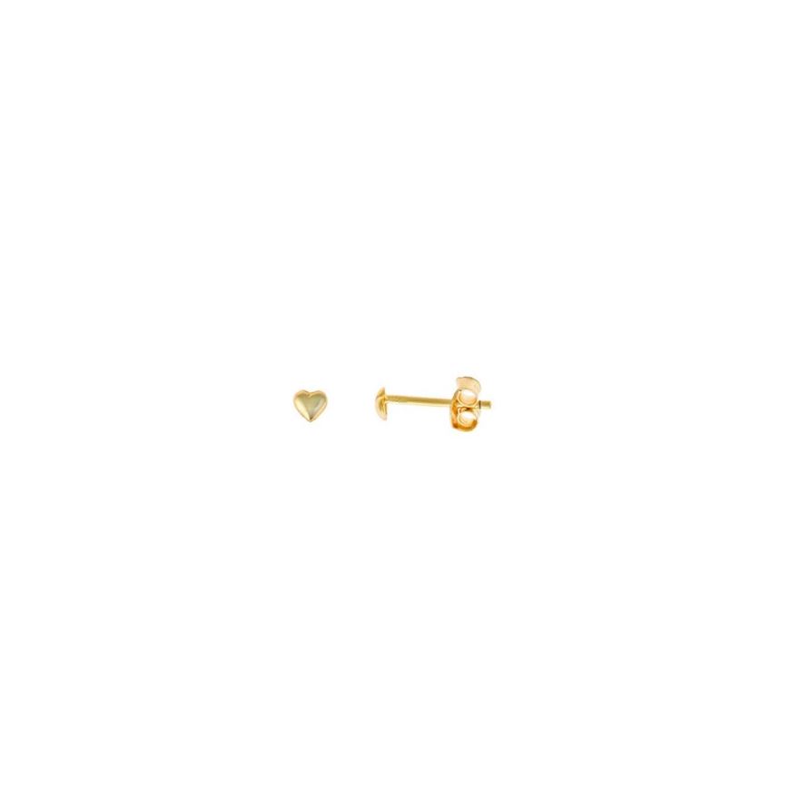 Foto de Pendientes de plata baño oro mini corazones