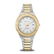 Foto de Reloj clásico acero bicolor y esfera blanca 36mm