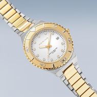 Foto de Reloj clásico acero bicolor y esfera blanca 36mm
