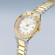 Foto de Reloj clásico acero bicolor y esfera blanca 36mm