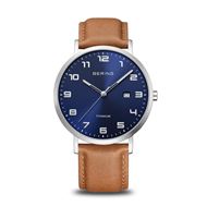 Foto de Reloj Titanium esfera azul 40mm cuero marrón