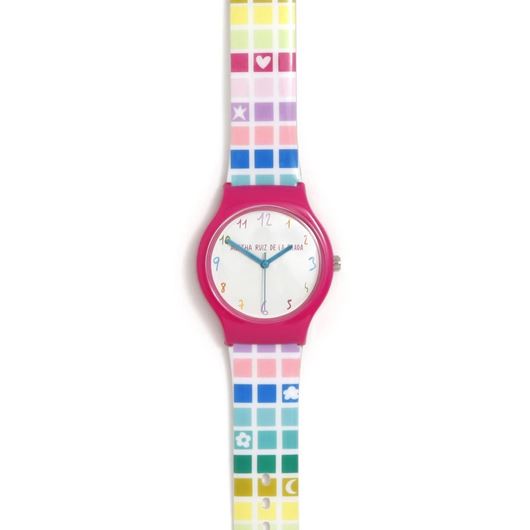 Picture of Reloj flip cuadritos multicolor