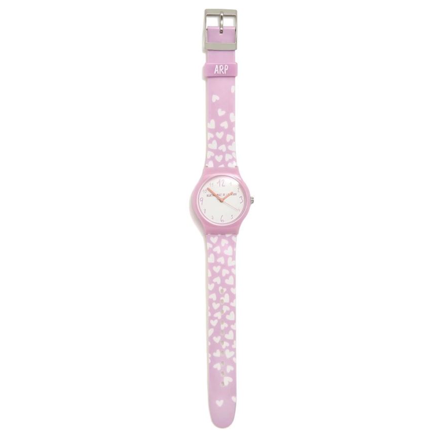 Picture of Reloj flip corazones lavanda