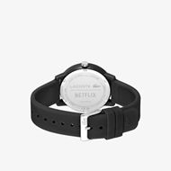 Foto de Reloj Lacoste.12.12 × Netflix de silicona negra 42mm