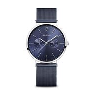 Picture of Set reloj clásico azul tornasolado 36mm y pulsera sodalitas