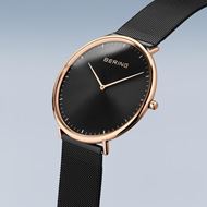 Foto de Reloj ultra slim negro caja rose 39mm