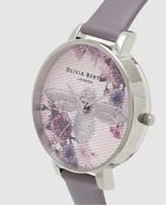 Picture of Reloj Embroidered Dial 3D Bee con correa de color gris Londres en plata