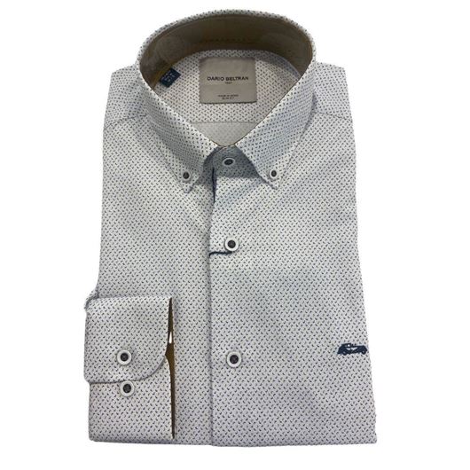 Picture of Camisa blanca con microestampado slim fit