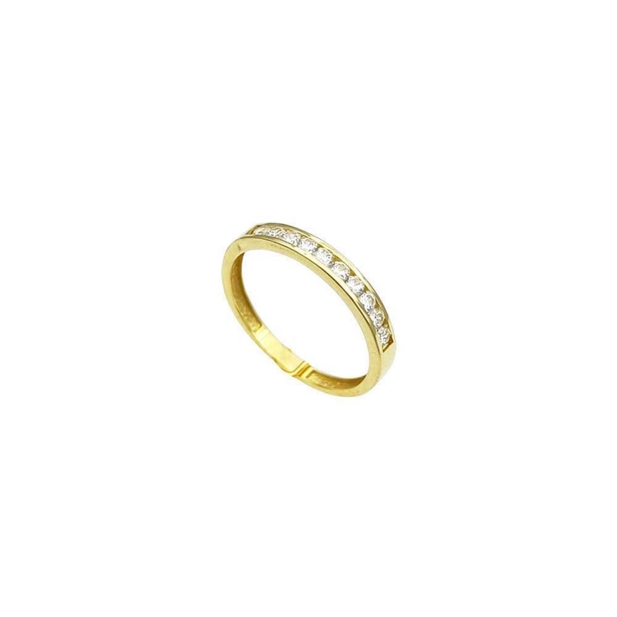 Foto de Anillo oro amarillo 18kt y carril de circonitas blancas