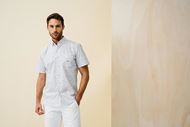 Picture of Camisa blanca manga corta estampado nudos marineros