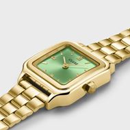 Foto de Reloj Gracieuse Petite dorado con esfera verde